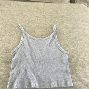 crop top gray brandy melville 100% cotton